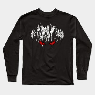 NightmareCraftStudio Black Metal Logo (White) Long Sleeve T-Shirt